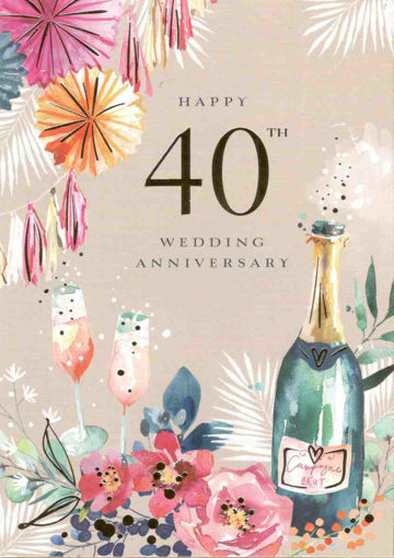 Picture of 40TH WEDDING ANNIVERSARY CARD